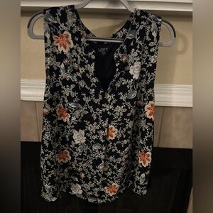 Sleeveless V-Nevk Loft Outlet Top XL